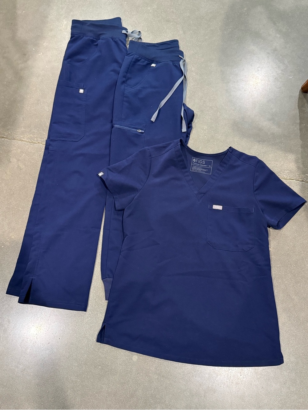 Figs Women’s Navy Blue Scrub Set - 2 pants and a shirt